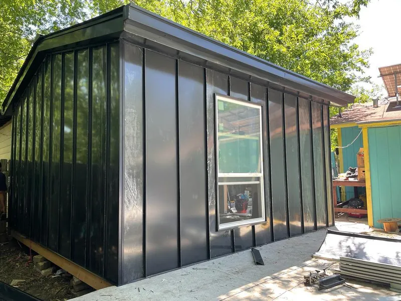 Black standing seam metal wall panels for Metal Roof Installation in Statesville